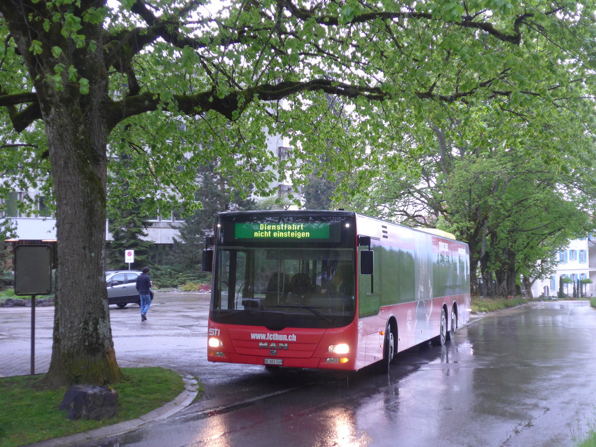 (171'413) - STI Thun - Nr. 149/BE 801'149 - MAN am 25. Mai 2016 in Heiligenschwendi, Reha Klinik