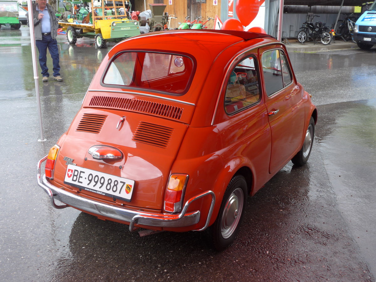 (171'465) - Fiat - BE 999'887 - am 28. Mai 2016 beim Bahnhof Boltigen