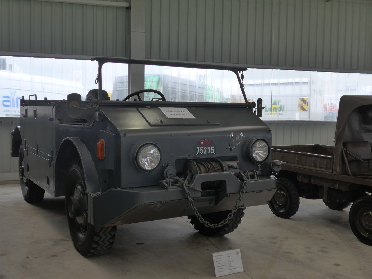(171'569) - Lorenz, Lyssach -  M+75'275  - Saurer am 4. Juni 2016 in Lyssach, Garage