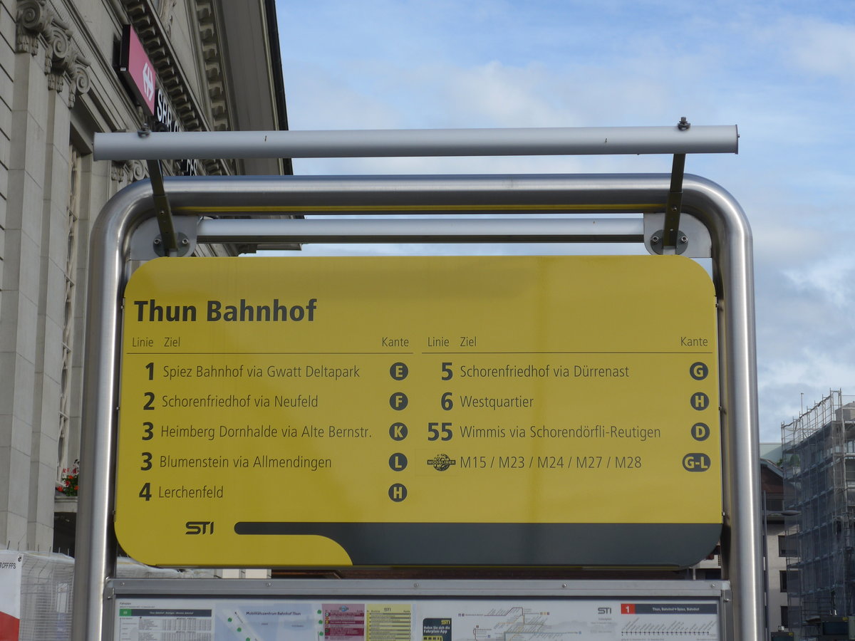 (171'708) - STI-Haltestelle - Thun, Bahnhof - am 12. Juni 2016