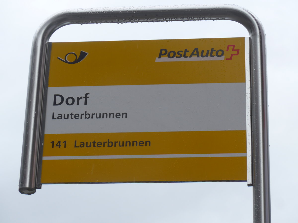 (171'745) - PostAuto-Haltestelle - Lauterbrunnen, Dorf - am 12. Juni 2016