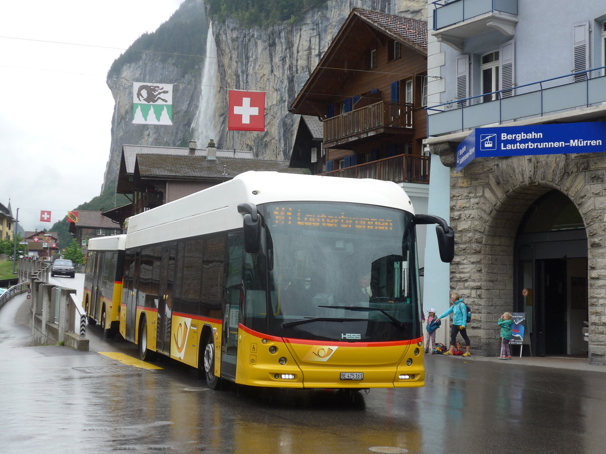 (171'756) - PostAuto Bern - BE 475'161 - Hess am 12. Juni 2016 beim Bahnhof Lauterbrunnen