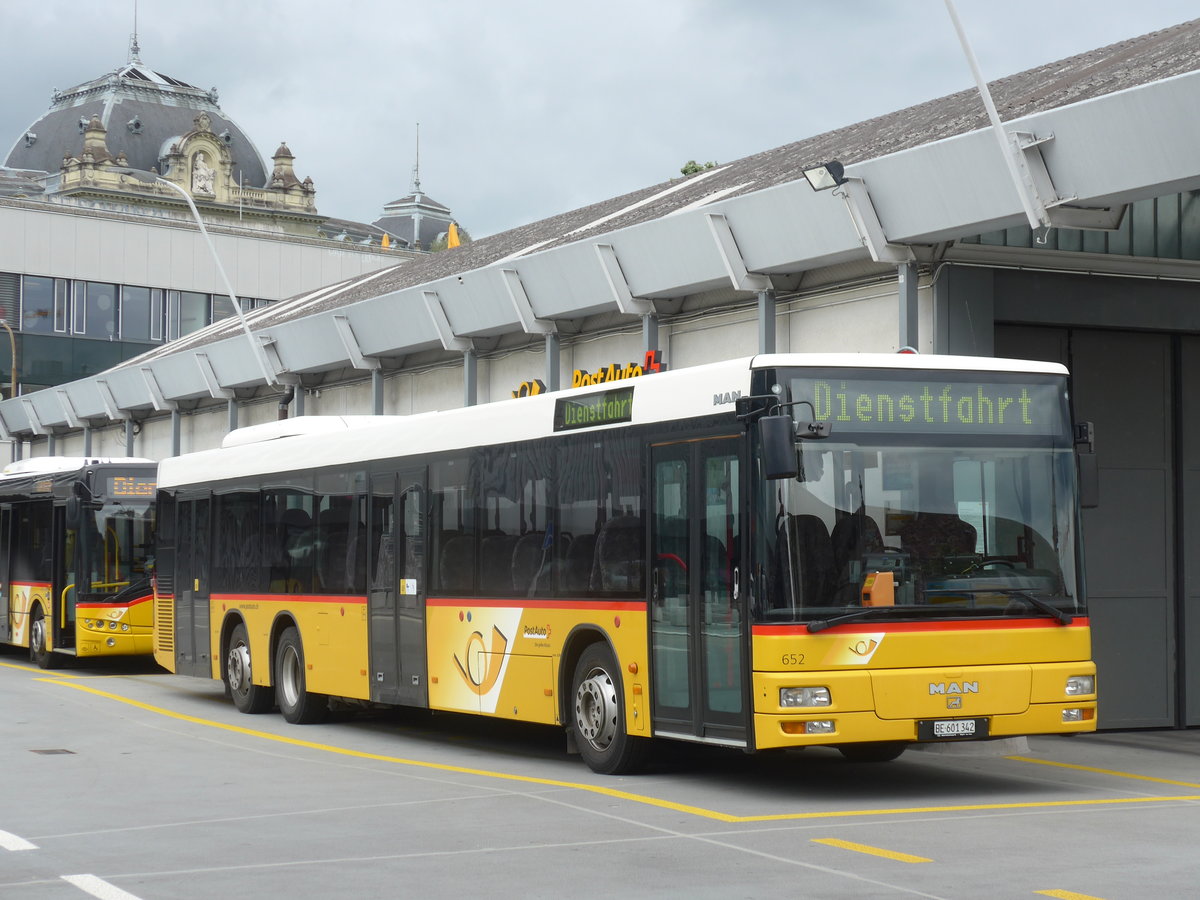 (171'819) - PostAuto Bern - Nr. 652/BE 601'342 - MAN am 13. Juni 2016 in Bern, Postautostation