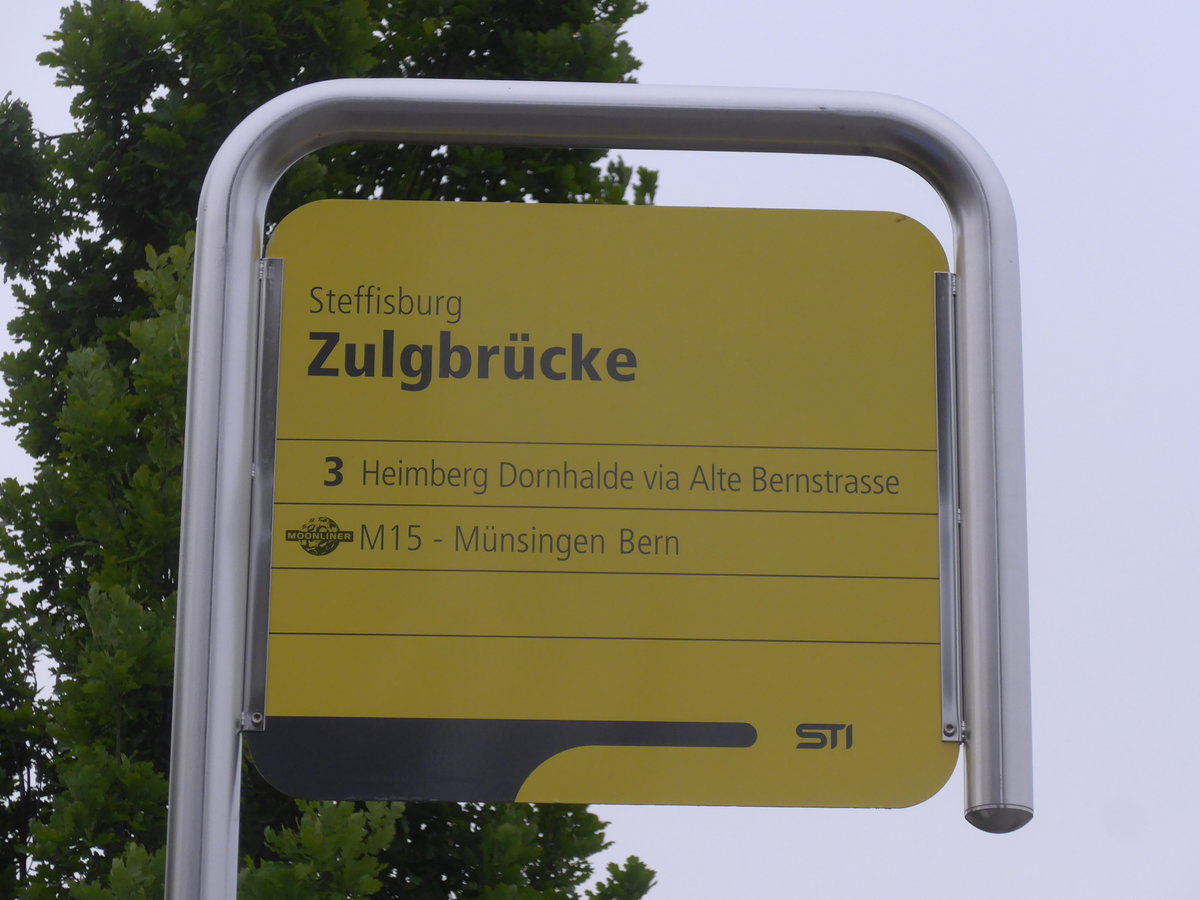 (171'925) - STI-Haltestelle - Steffisburg, Zulgbrcke - am 20. Juni 2016