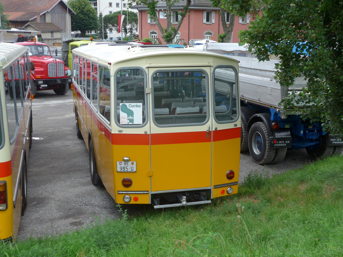 (172'087) - Zimmermann, Niederwangen - BE 985 U - Saurer/Tscher (ex P 24'632) am 25. Juni 2016 in Aigle, Saurertreffen