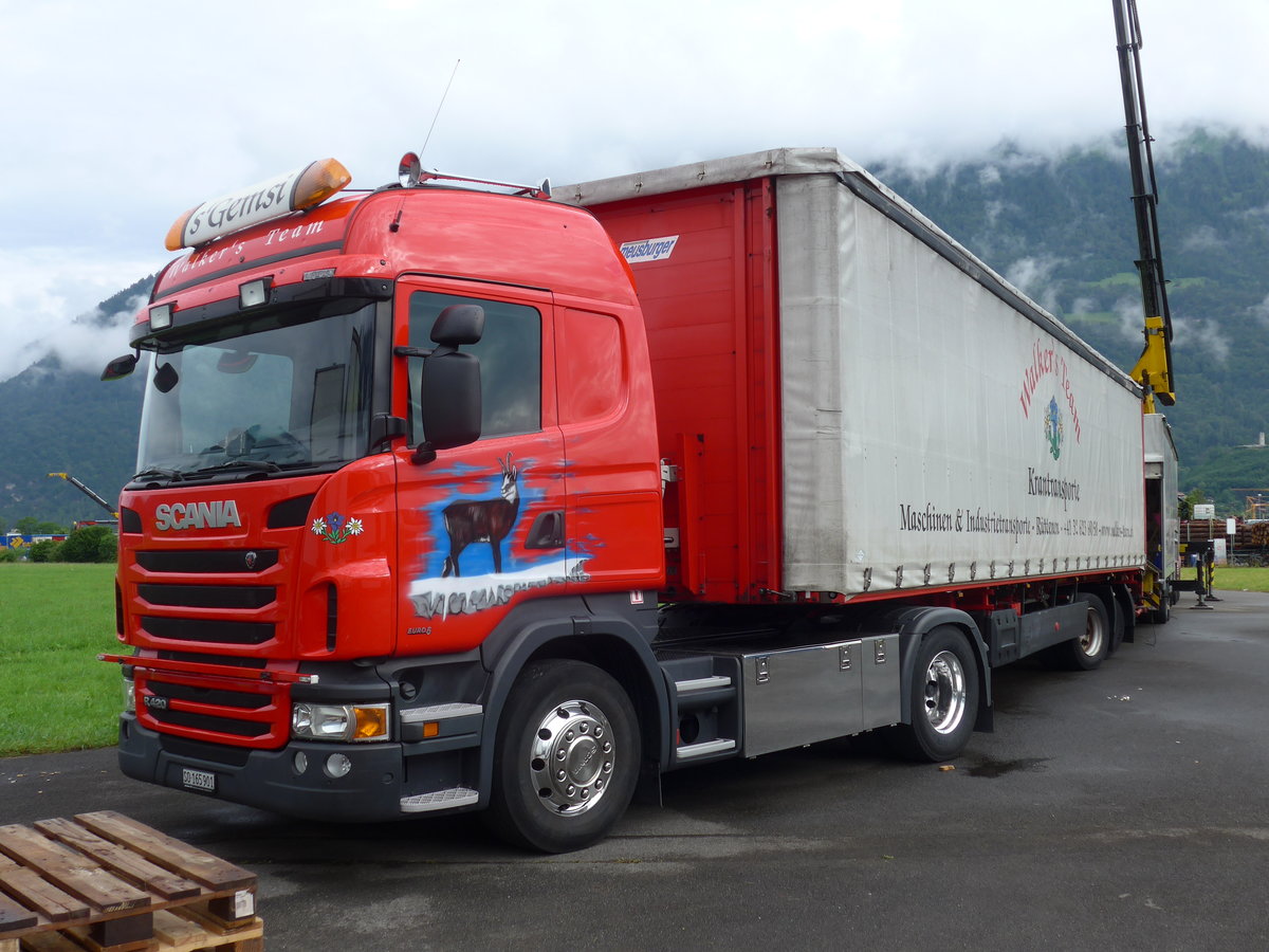 (172'223) - Walker, Rttenen - SO 165'901 - Scania am 26. Juni 2016 in Interlaken, Flugplatz