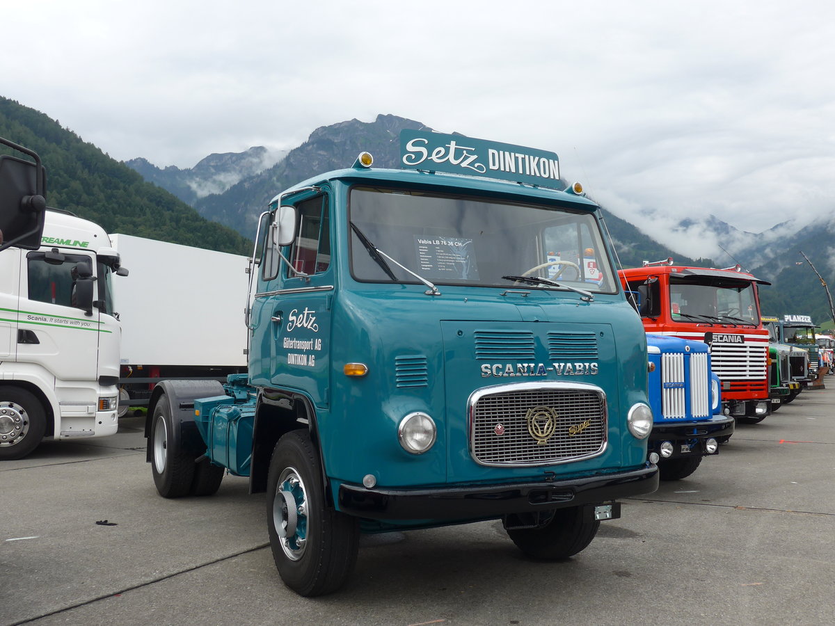 (172'264) - Setz, Dintikon - Scania am 26. Juni 2016 in Interlaken, Flugplatz