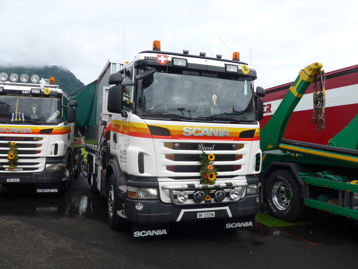 (172'329) - Tanner, Neuhausen - SH 11'216 - Scania am 26. Juni 2016 in Interlaken, Flugplatz