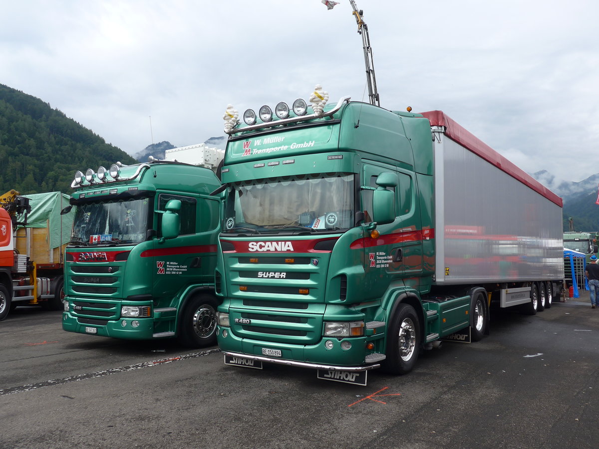 (172'343) - Mller, Blumenstein - BE 150'894 - Scania am 26. Juni 2016 in Interlaken, Flugplatz