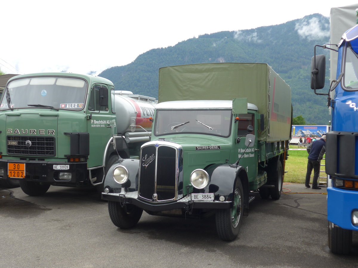 (172'453) - Brechtbhl, Muri - Nr. 1/BE 3884 - Saurer am 26. Juni 2016 in Interlaken, Flugplatz