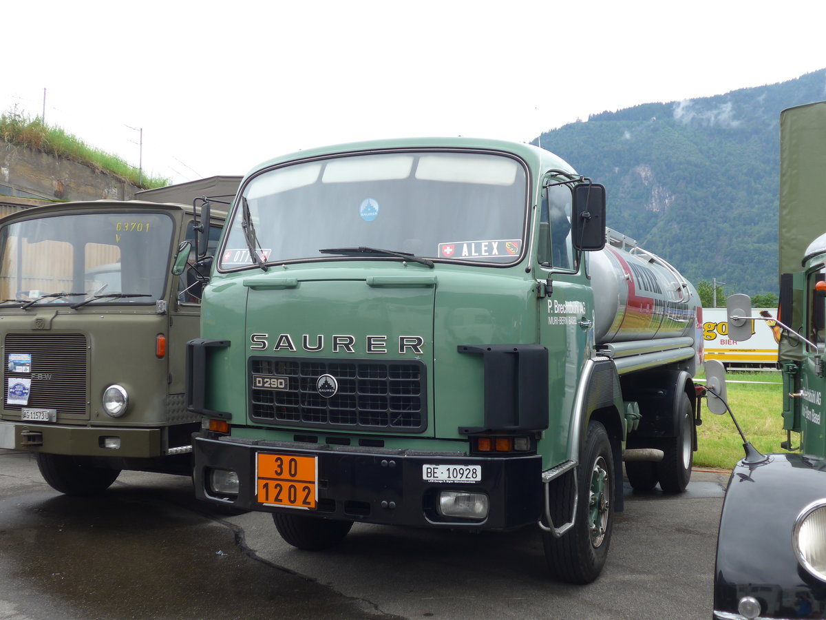 (172'454) - Brechtbhl, Muri - Nr. 9/BE 10'928 - Saurer am 26. Juni 2016 in Interlaken, Flugplatz