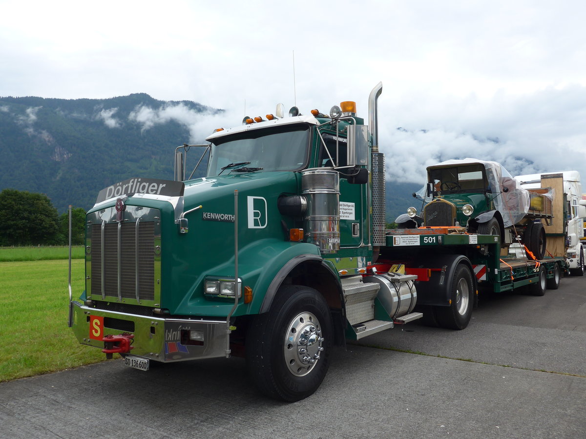 (172'489) - Drfliger, Egerkingen - SO 136'600 - Kenworth am 26. Juni 2016 in Interlaken, Flugplatz