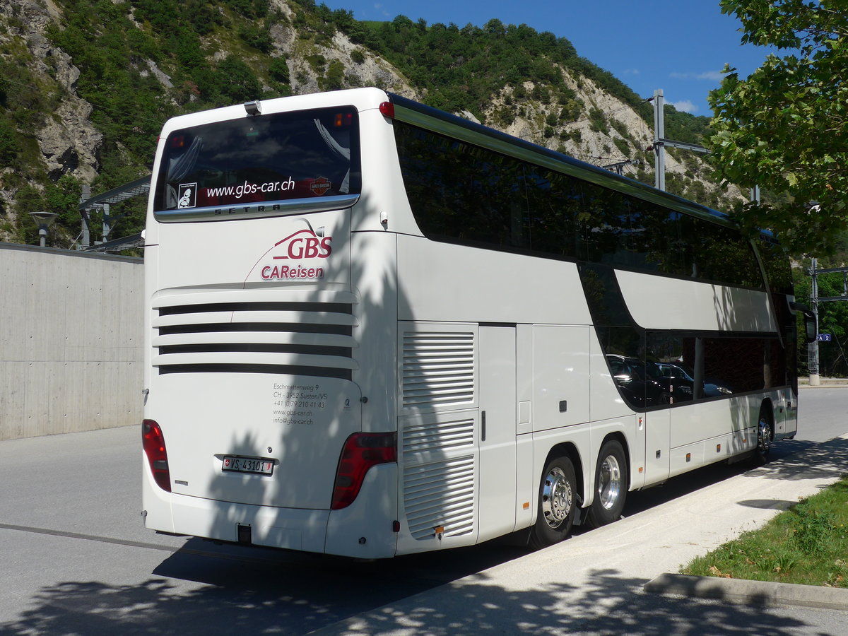 (172'730) - GBS, Susten - VS 43'101 - Setra am 3. Juli 2016 in Leuk, Garage LLB