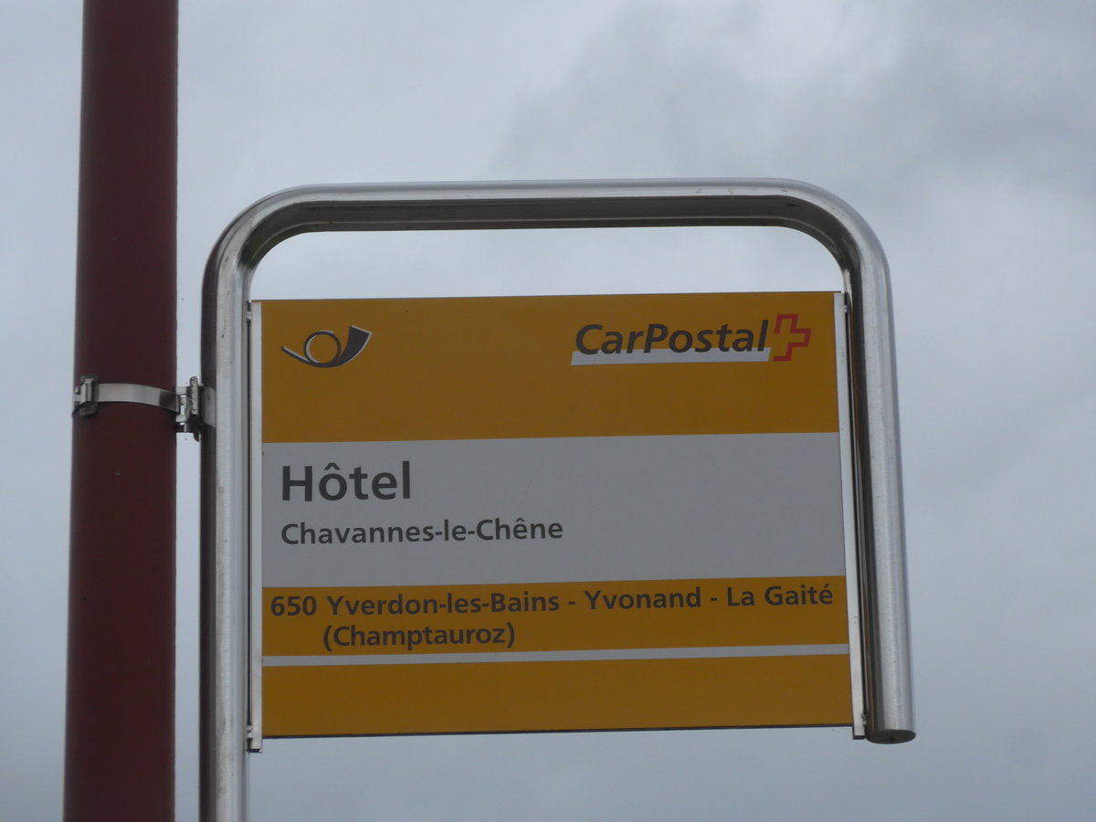 (172'970) - PostAuto-Haltestelle - Chavannes-le-Chne, Htel - am 14. Juli 2016