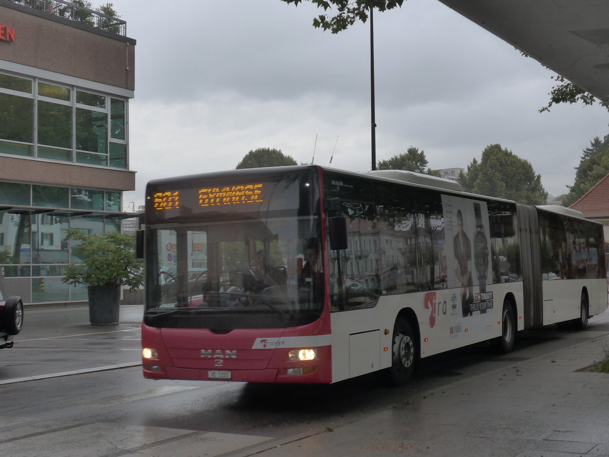 (172'990) - TRAVYS Yverdon - VD 1255 - MAN am 14. Juli 2016 beim Bahnhof Yverdon