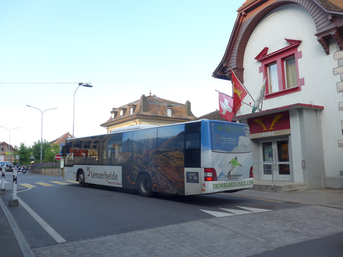 (173'022) - Bossi&Hemmi, Tiefencastel - GR 102'381 - MAN am 15. Juli 2016 in Orbe, Poste (Einsatz PostAuto)