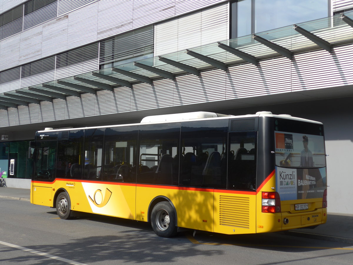 (173'291) - Gessinger, Bad Ragaz - GR 102'392 - MAN/Gppel am 24. Juli 2016 beim Bahnhof Landquart