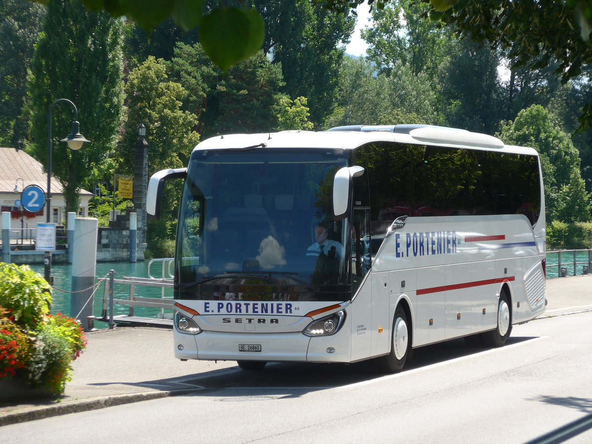 (173'366) - Portenier, Adelboden - Nr. 3/BE 26'860 - Setra am 29. Juli 2016 bei der Schifflndte Thun