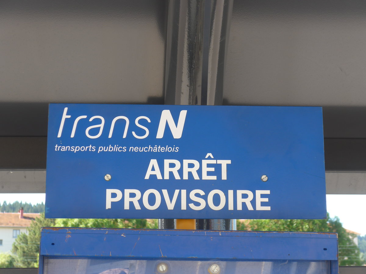 (173'561) - transN-Haltestelle - Pontarlier, Arrte provisoire - am 1. August 2016