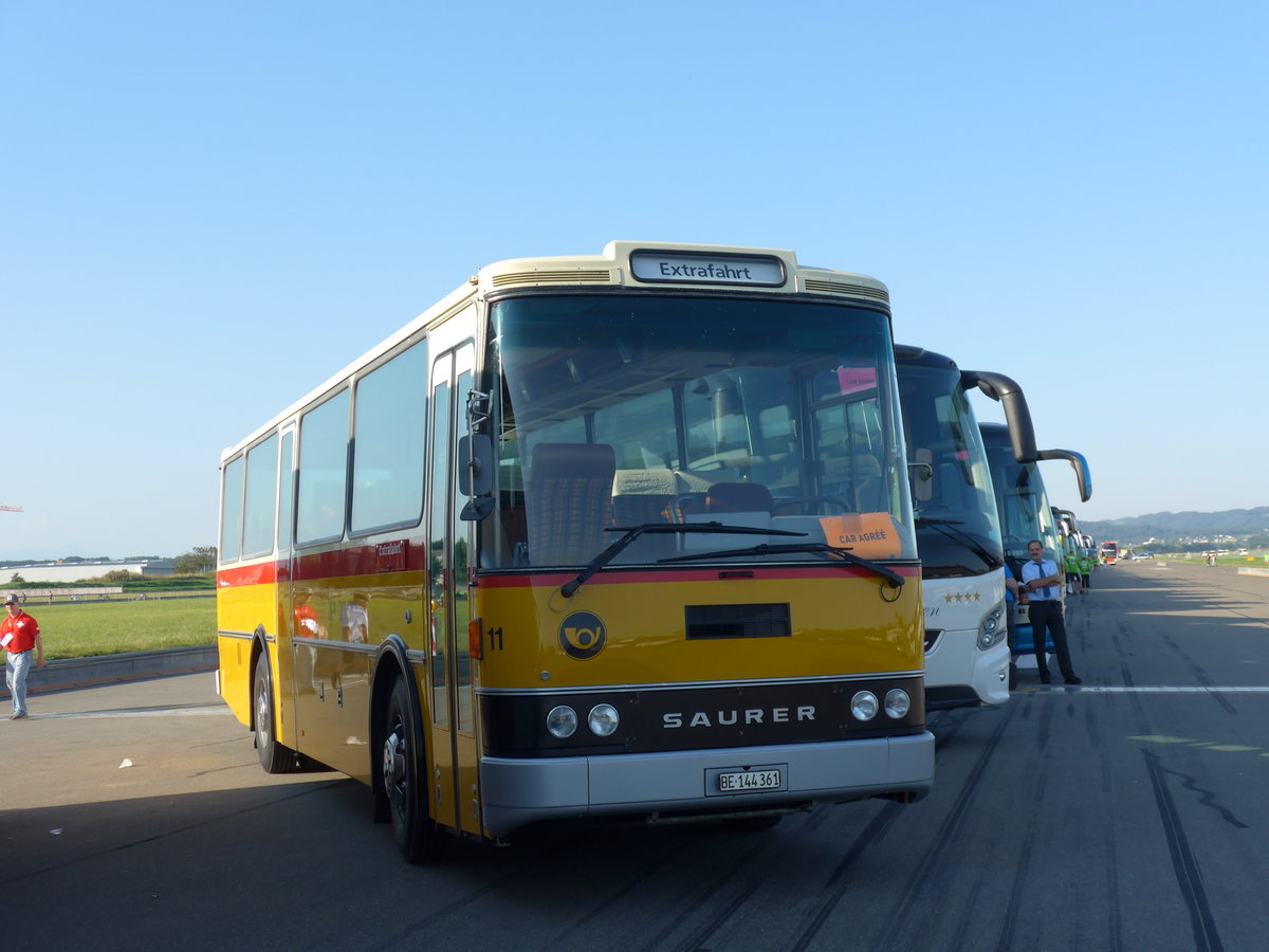 (174'344) - Aebi, Koppigen - Nr. 11/BE 144'361 - Saurer/Lauber (ex Leuenberger, Kirchberg; ex Niederer, Filzbach Nr. 11) am 28. August 2016 in Estavayer-le-Lac, ESAF