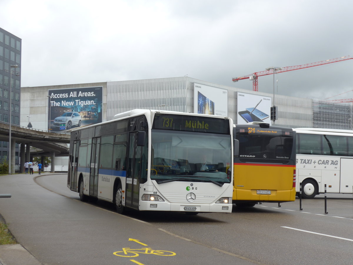 (174'600) - Welti-Furrer, Bassersdorf - Nr. 58/ZH 634'609 - Mercedes (ex Frhlich, Zrich Nr. 609) am 5. September 2016 in Zrich, Flughafen