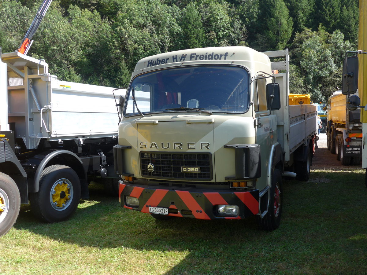 (174'718) - Huber, Freidorf - TG 500'212 - Saurer am 10. September 2016 in Campo, Saurertreffen