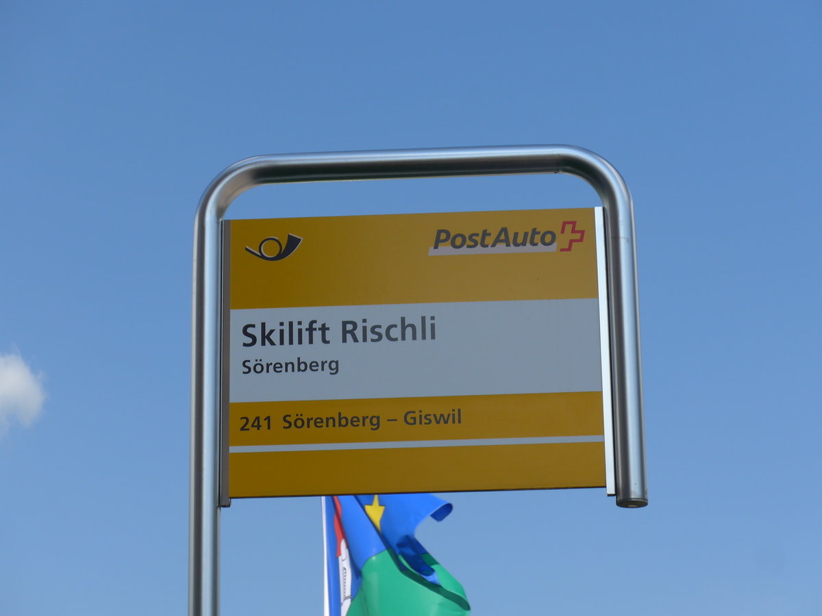 (174'895) - PostAuto-Haltestelle - Srenberg, Skilift Rischli - am 11. September 2016