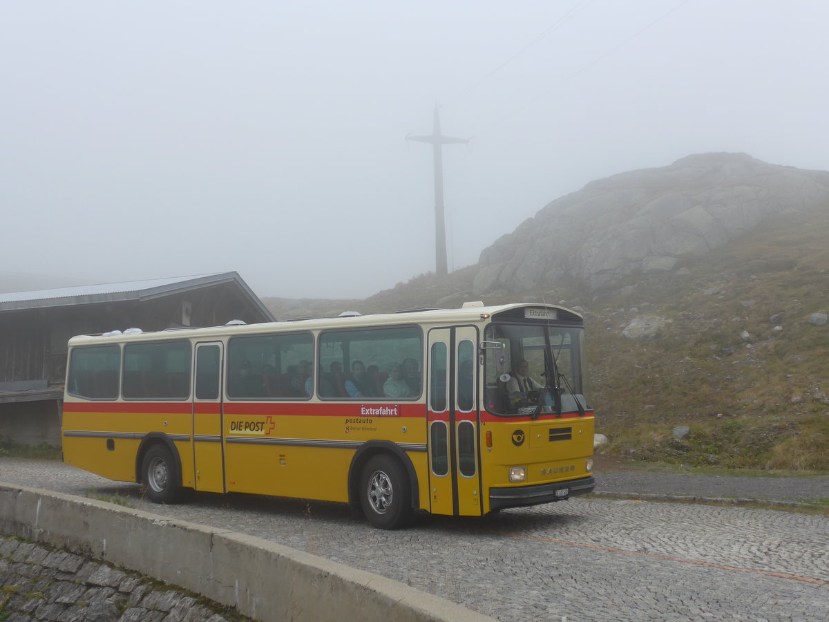 (175'023) - AVG Meiringen - Nr. 74/BE 607'481 - Saurer/R&J (ex P 24'357) am 18. September 2016 am Gotthard, Alte Tremolastrasse