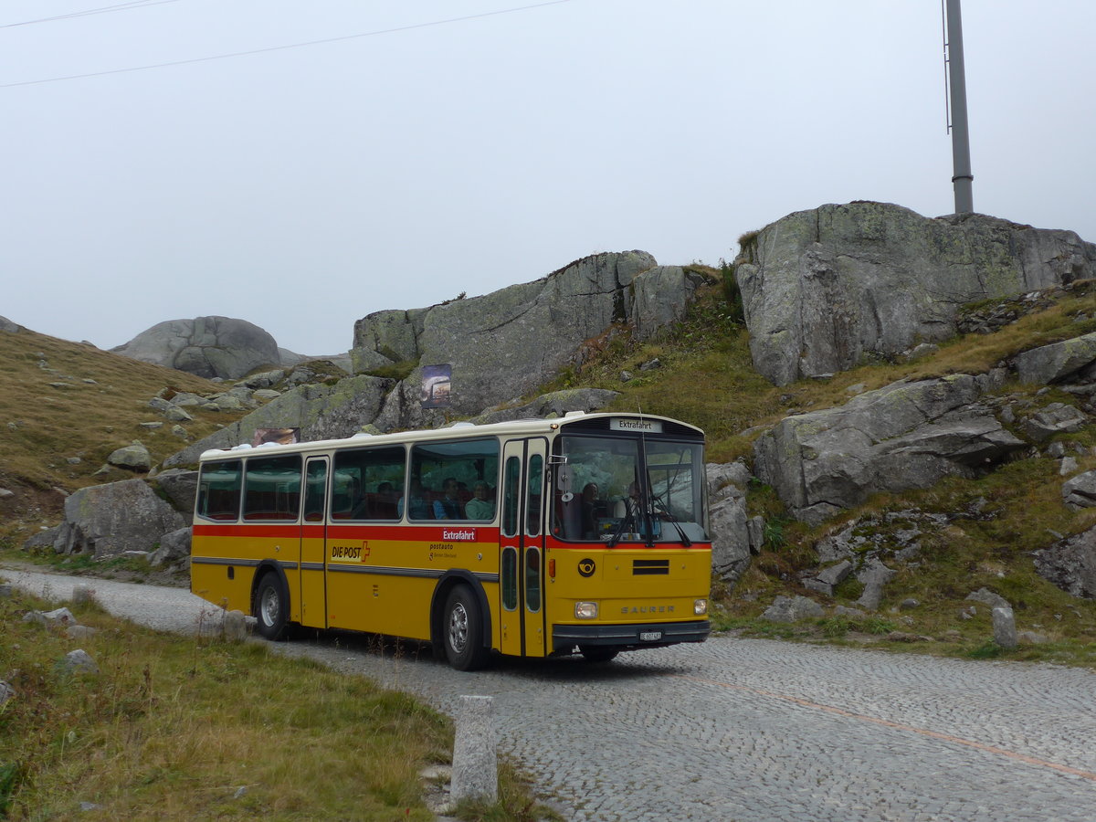 (175'025) - AVG Meiringen - Nr. 74/BE 607'481 - Saurer/R&J (ex P 24'357) am 18. September 2016 am Gotthard, Alte Tremolastrasse