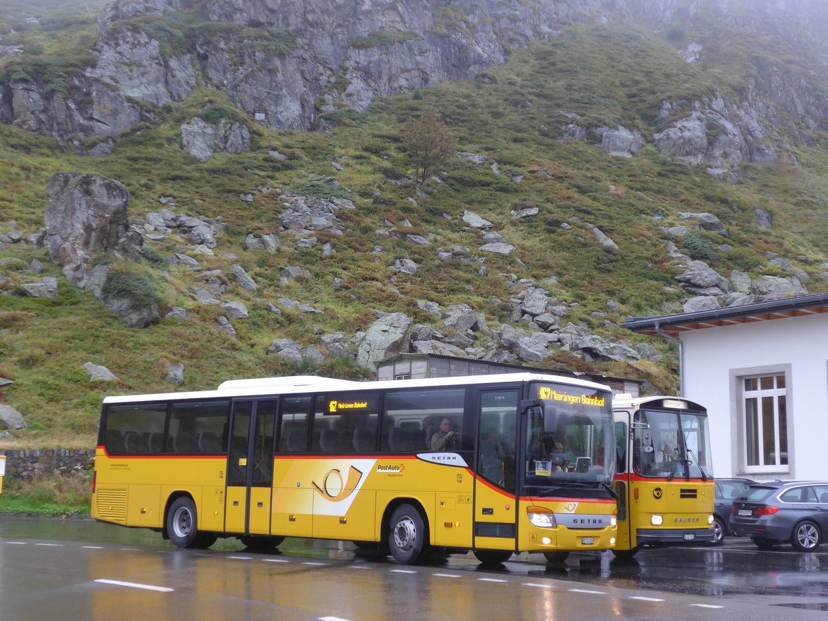 (175'042) - AVG Meiringen - Nr. 73/BE 171'453 - Setra am 18. September 2016 in Susten, Steingletscher