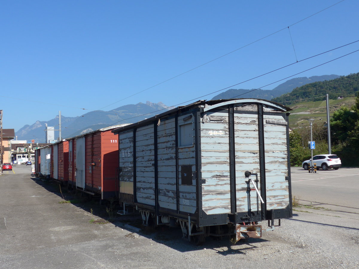 (175'119) - BVB-Gterwagen - Nr. 207 - am 24. September 2016 im Bahnhof Bex