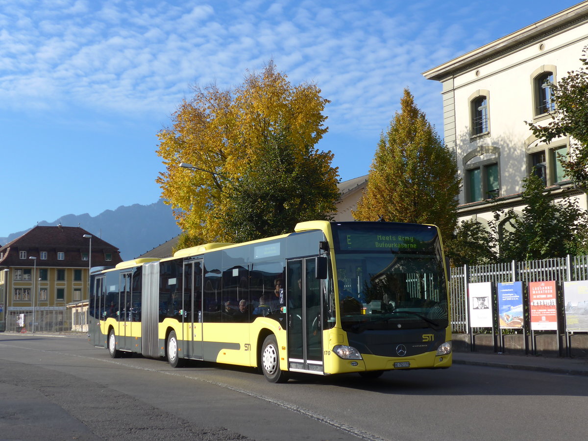 (176'220) - STI Thun - Nr. 170/BE 752'170 - Mercedes am 22. Oktober 2016 in Thun, Stockhornstrasse
