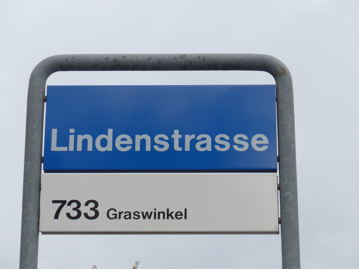 (176'279) - VBG-Haltestelle - Kloten, Lindenstrasse - am 23. Oktober 2016