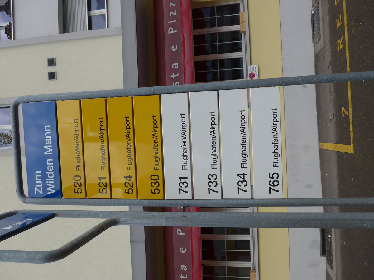 (176'286) - VBG/PostAuto-Haltestelle - Kloten, Zum Wilden Mann - am 23. Oktober 2016