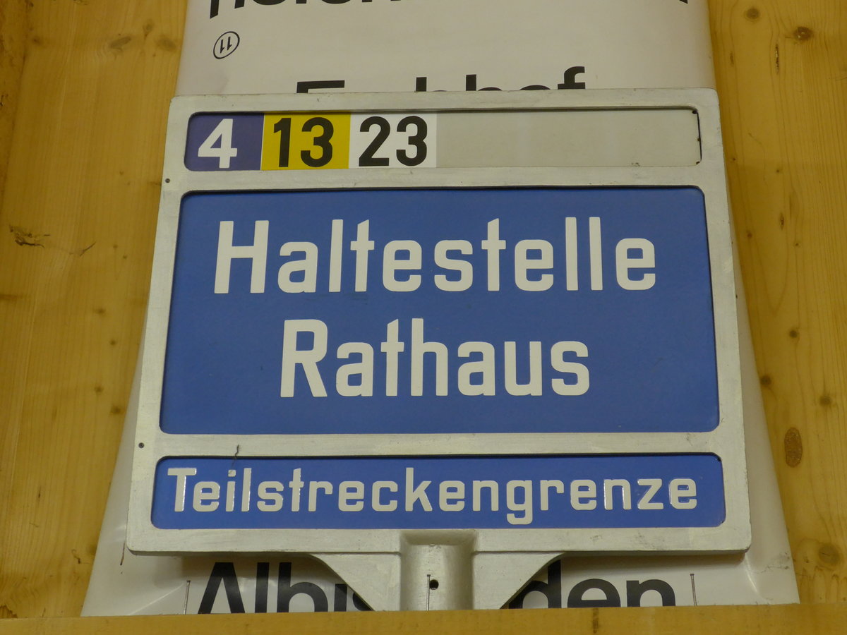 (176'308) - VBZ-Haltestelle - Zrich, Rathaus - am 23. Oktober 2016 in Ziegelbrcke, Museum HNF