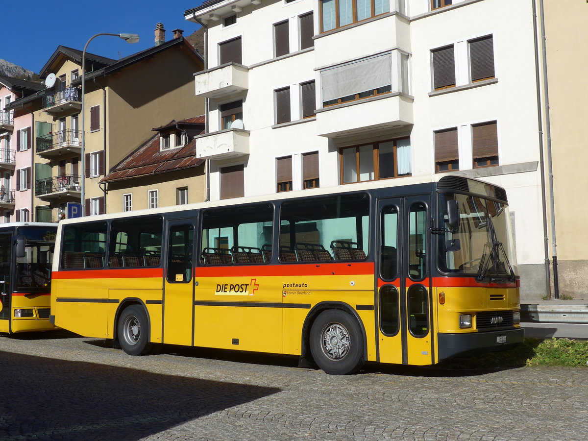 (176'399) - Marchetti, Airolo - TI 112'088 - NAW/Hess (ex PostAuto Bern; ex AVG Meiringen Nr. 66; ex P 24'452) am 30. Oktober 2016 beim Bahnhof Airolo