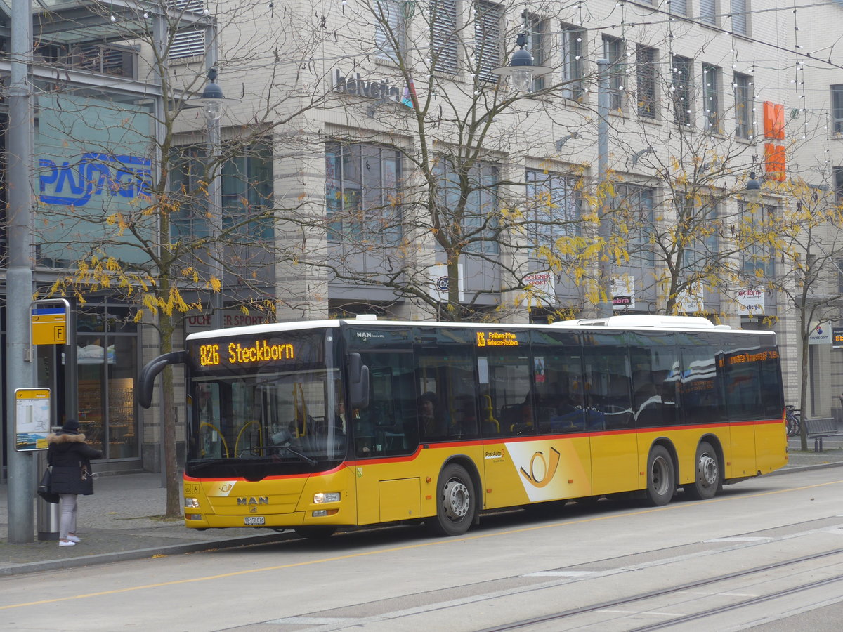 (176'498) - PostAuto Ostschweiz - TG 158'076 - MAN am 4. November 2016 beim Bahnhof Frauenfeld