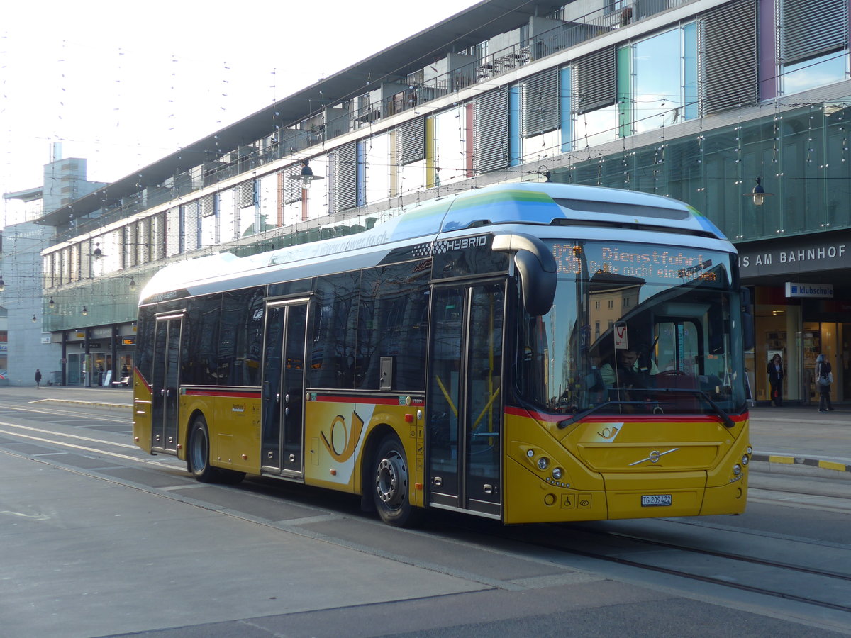 (176'804) - Postauto Ostschweiz - TG 209'422 - Volvo am 28. November 2016 beim Bahnhof Frauenfeld