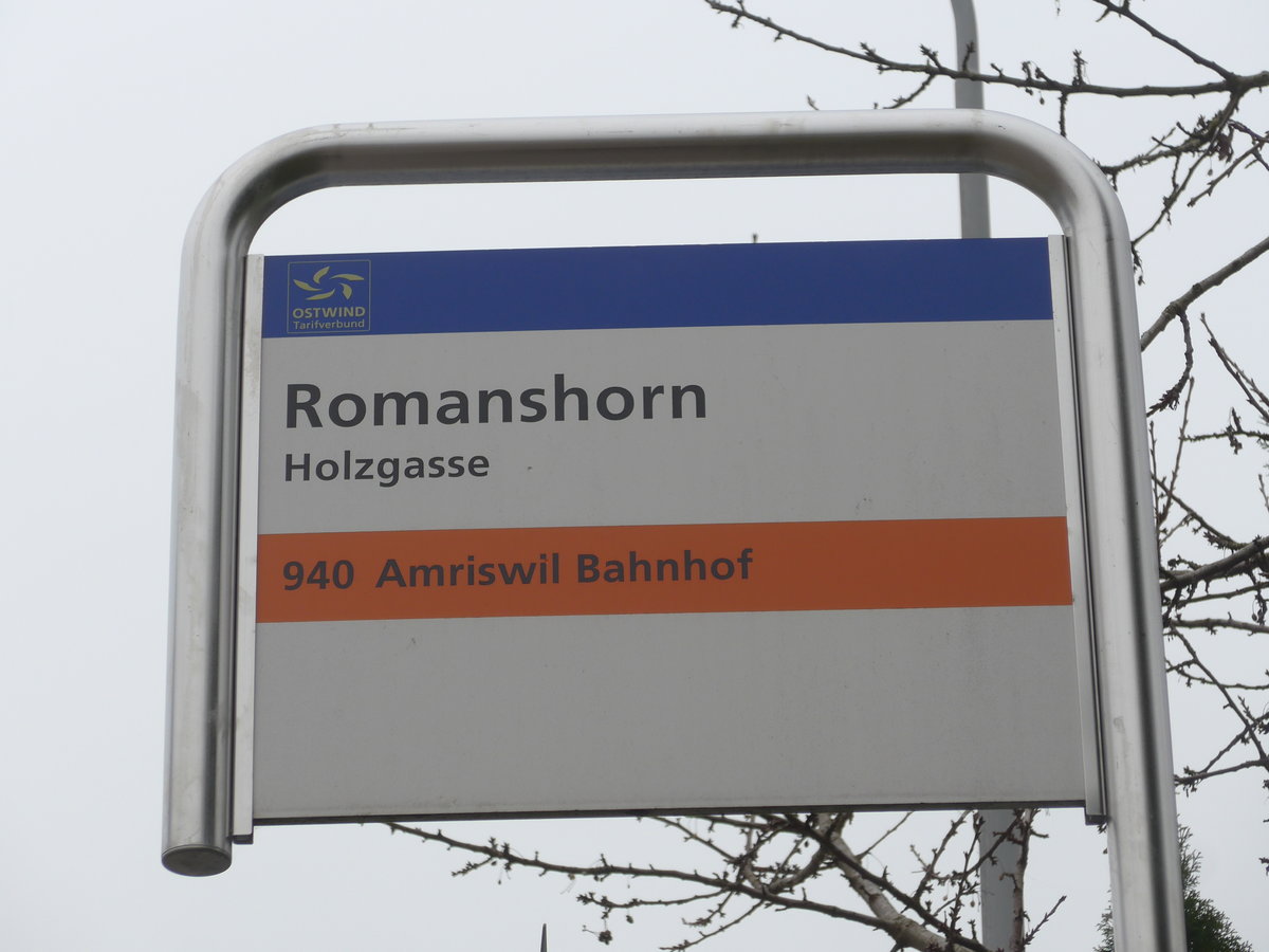 (177'024) - AOT-Haltestelle - Romanshorn, Holzgasse - am 7. Dezember 2016