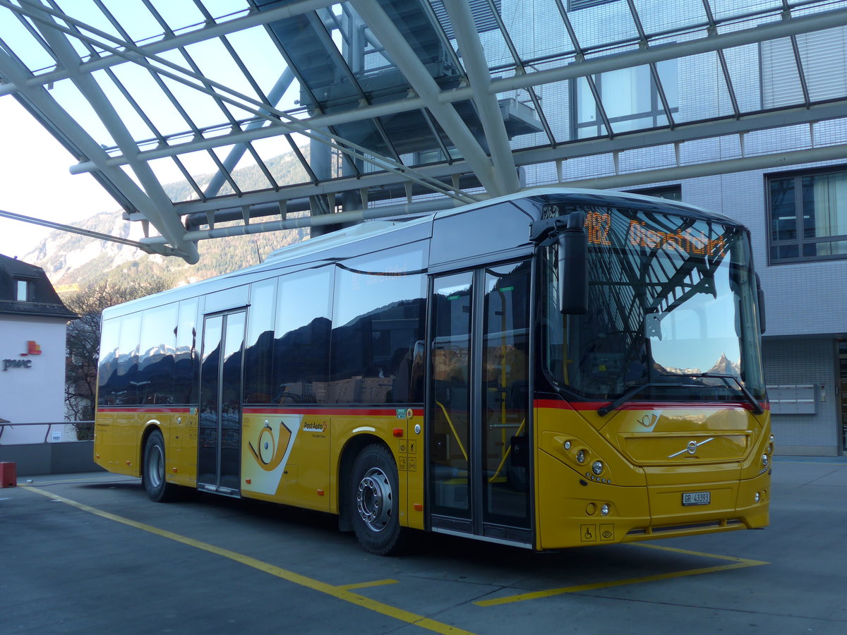 (177'085) - Reptrans, Salouf - GR 43'393 - Volvo am 10. Dezember 2016 in Chur, Postautostation