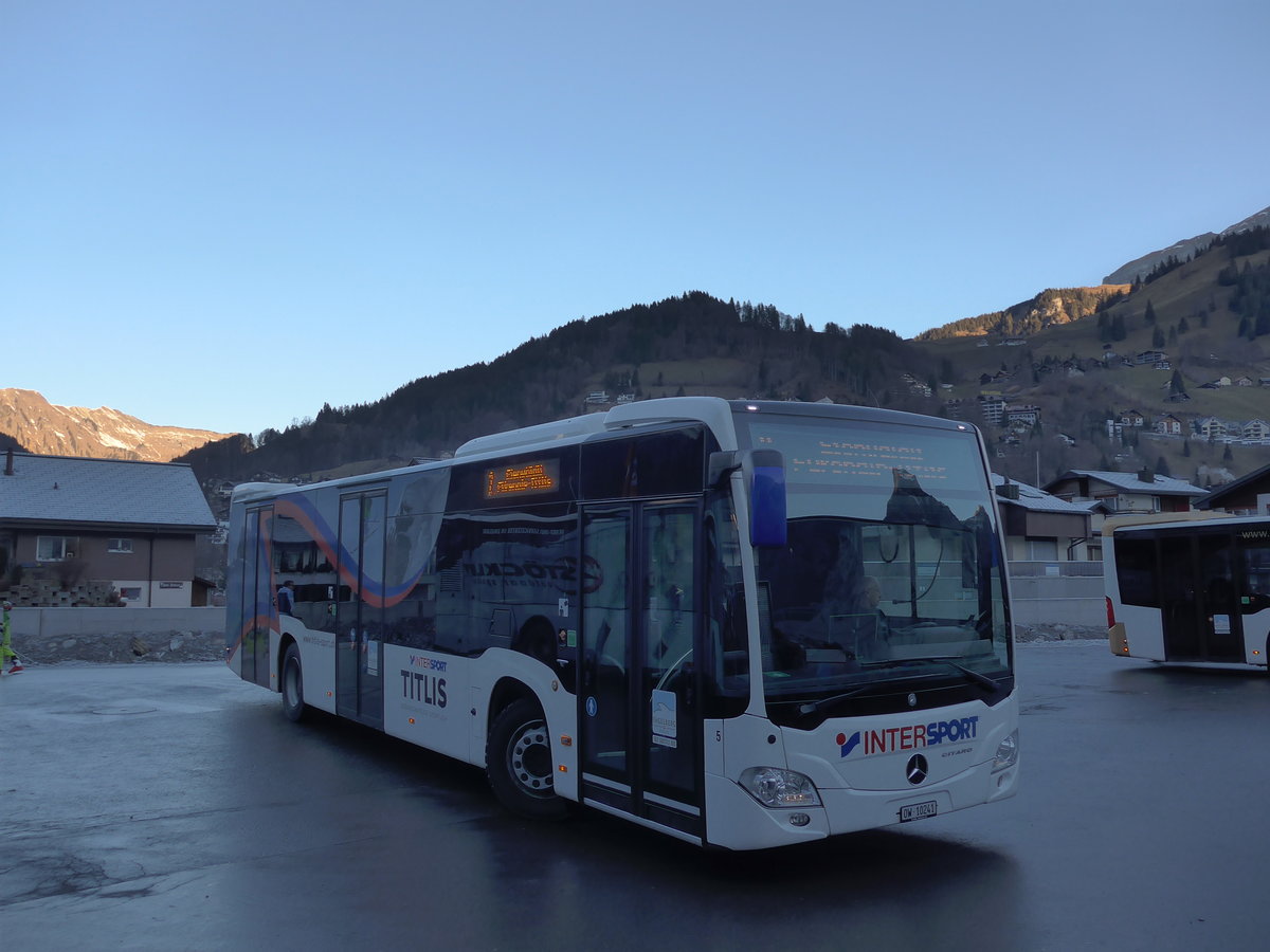 (177'419) - EAB Engelberg - Nr. 5/OW 10'241 - Mercedes (ex VZO Grningen; ex Vorfhrfahrzeug) am 30. Dezember 2016 in Engelberg, Titlisbahnen