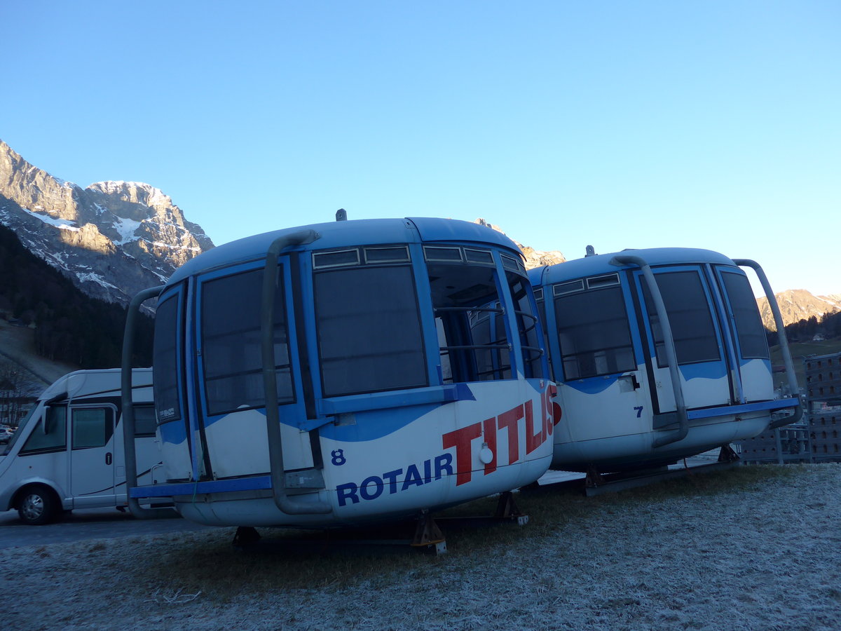 (177'440) - Ausrangierte Titlis-Rotair-Kabine - Nr. 8 - am 30. Dezember 2016 in Engelberg, Titlisbahnen