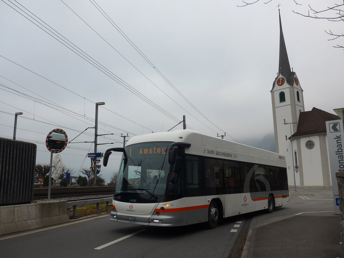 (177'475) - AAGU Altdorf - Nr. 11/UR 9128 - Hess am 30. Dezember 2016 in Flelen, Hauptplatz