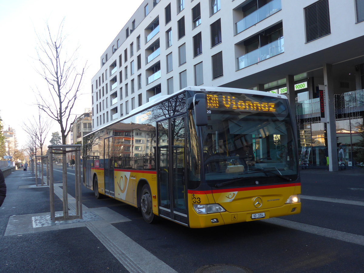 (177'513) - MOB Montreux - Nr. 33/VD 1054 - Mercedes am 1. Januar 2017 in Monthey