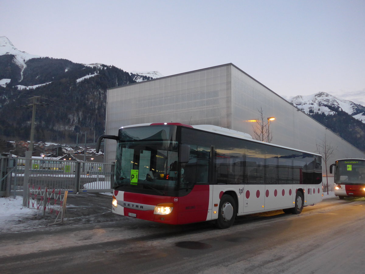 (177'603) - Wieland, Murten - Nr. 58/FR 300'636 - Setra am 7. Januar 2017 beim Bahnhof Frutigen