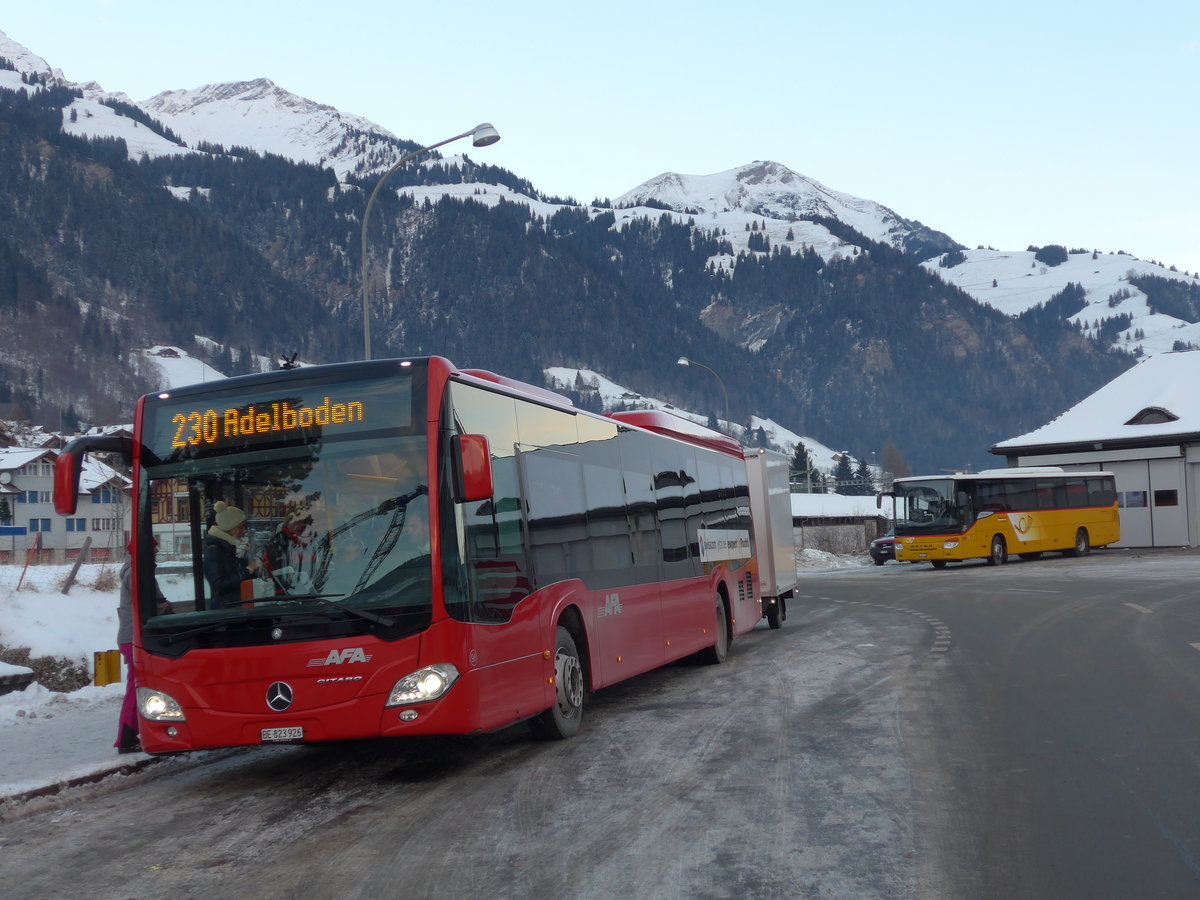 (177'638) - AFA Adelboden - Nr. 96/BE 823'926 - Mercedes am 7. Januar 2017 beim Bahnhof Frutigen