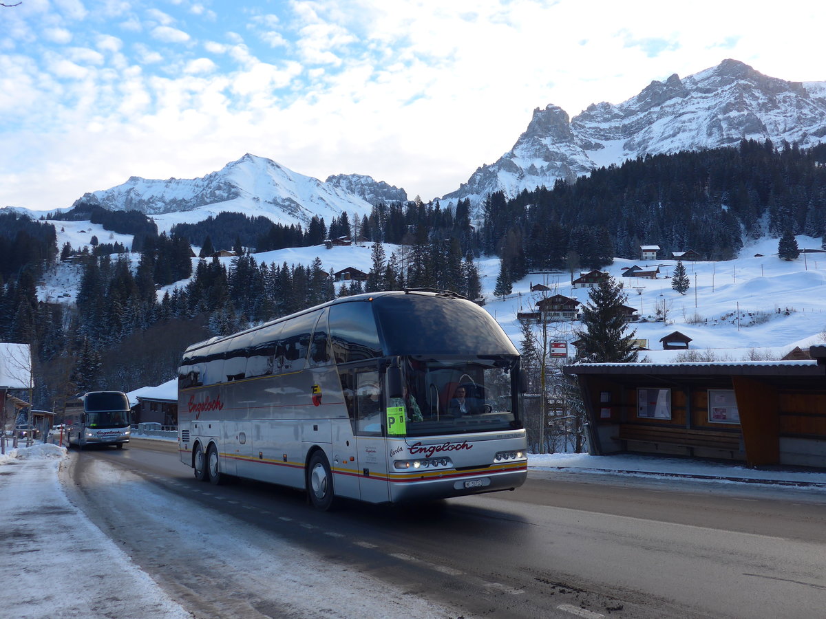 (177'702) - Engeloch, Riggisberg - BE 55712 - Neoplan am 7. Januar 2017 in Adelboden, Oey