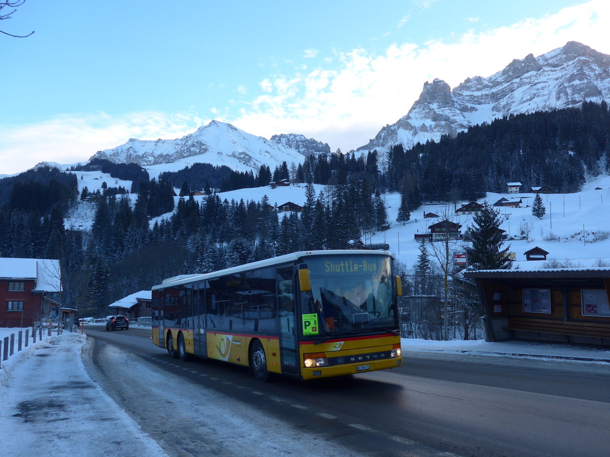 (177'713) - AVA Aarberg - Nr. 11/BE 350'471 - Setra (ex Nr. 7) am 7. Januar 2017 in Adelboden, Oey