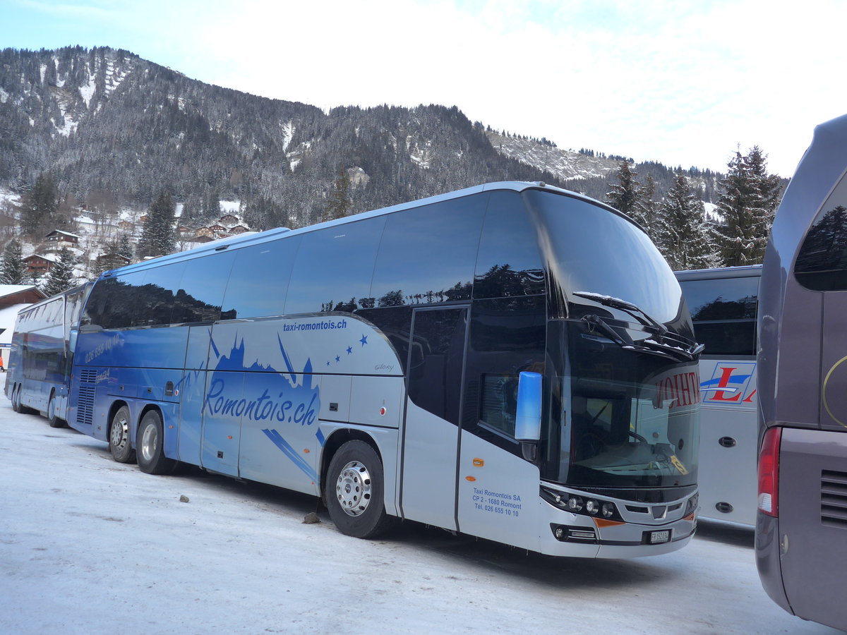 (177'761) - Taxi Romontois, Romont - FR 152'034 - MAN/Beulas am 7. Januar 2017 in Adelboden, ASB