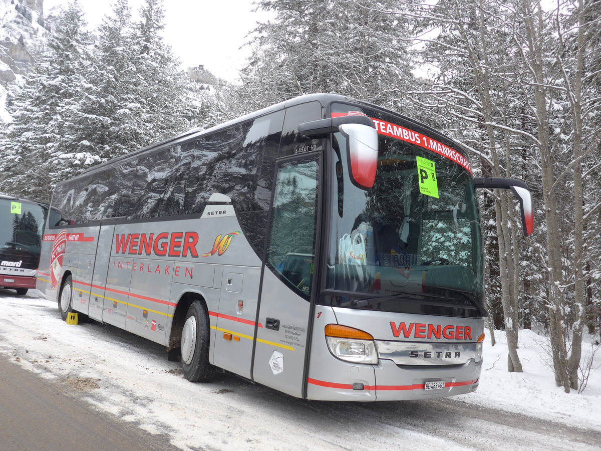 (177'820) - Wenger, Interlaken - Nr. 1/BE 483'461 - Setra am 7. Januar 2017 in Adelboden, Unter dem Birg